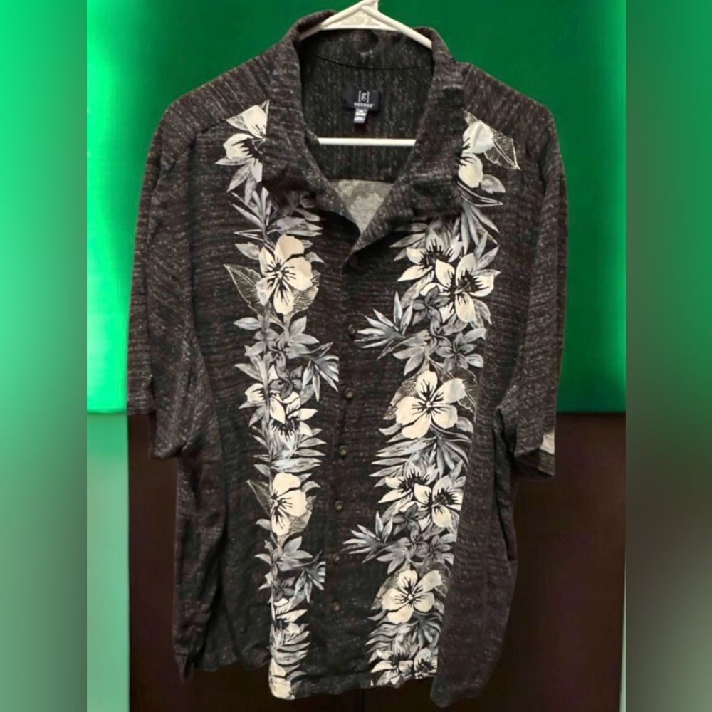 George Black and Gray Patterned Shirt 3XL